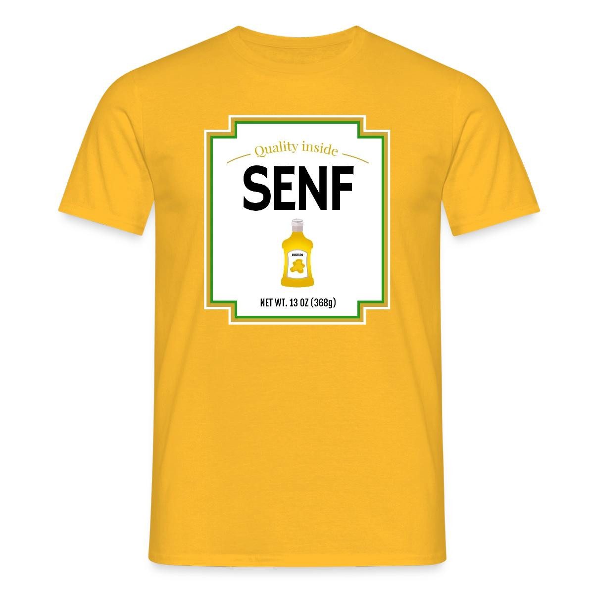 T-Shirt Senf Partner Kostüm Fasching Karneval Männer T-Shirt