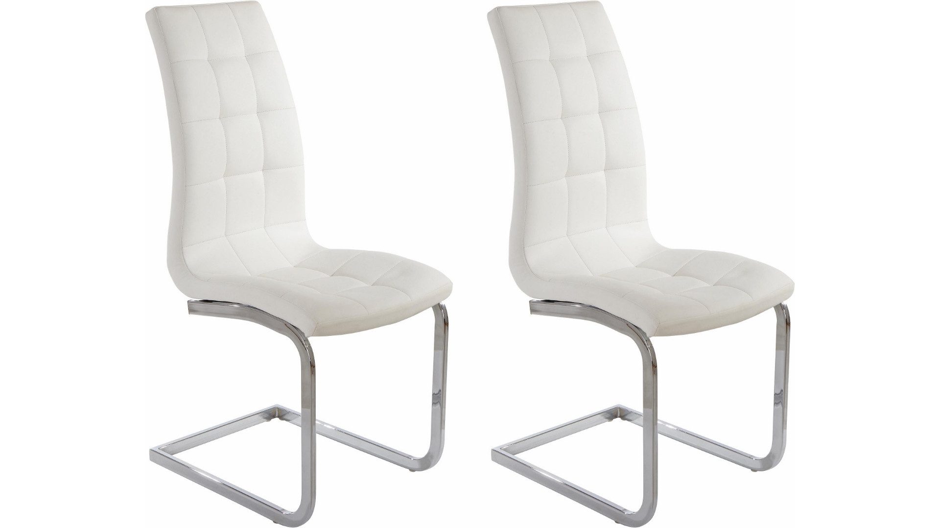 freiraum Freischwinger Lyon, (2er-Set) in Weiß, Polyurethan - 52x101x54cm (BxHxT)