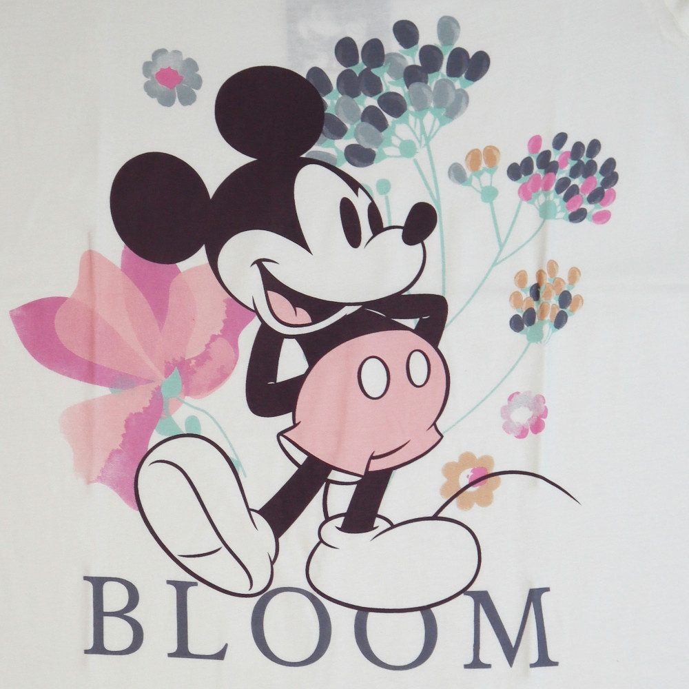 Disney Pyjamaoberteil Disney Mickey Maus Damen kurzarm Schlafshirt Baumwolle