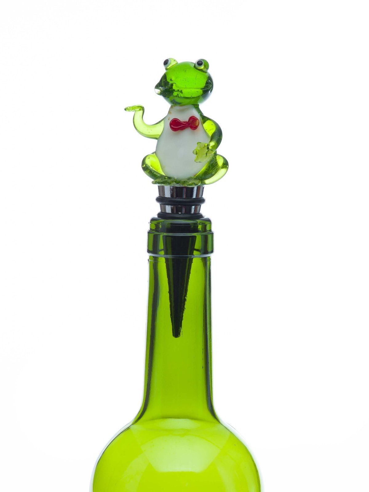 Glaskorken Glasverschluss Murano Aubaho Stil Frosch bottle Flaschenverschluss Dekofigur