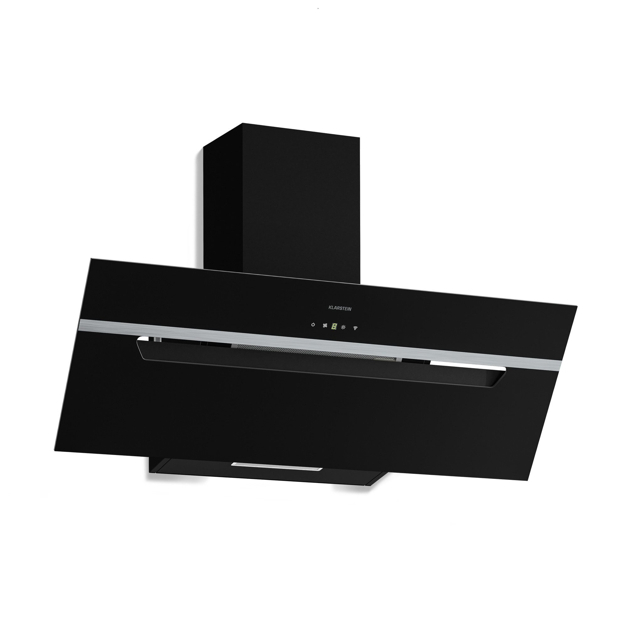 Klarstein Deckenhaube BigBite BigBite, Dunstabzugshaube Head free Umluft Abluft LED Touch App Edelstahl