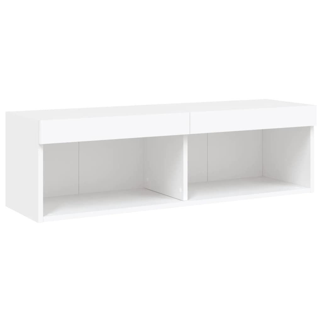 vidaXL TV-Schrank TV-Schrank mit LED-Leuchten Weiß 100x30x30 cm (1-St)
