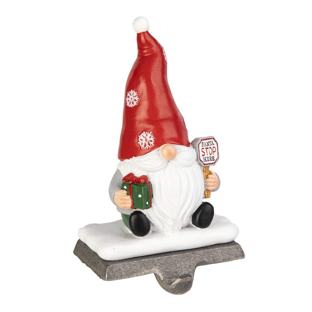 MICA Adventskranz Haken für Nikolausstiefel - mit Wichtel - ca. 11 x 7 x 19,5 cm - 1 Stü