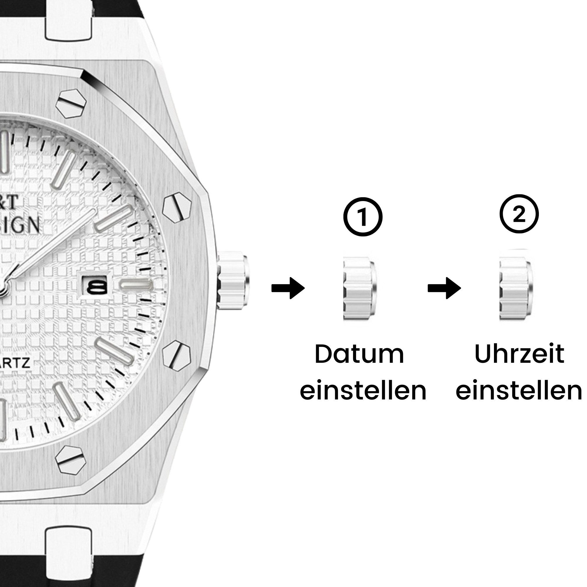 S&T Design Quarzuhr Herren Uhr Edelstahl günstig online kaufen