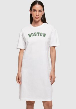 Merchcode Shirtkleid Merchcode Damen Ladies Boston Organic Oversized Slit Tee Dress (1-tlg)