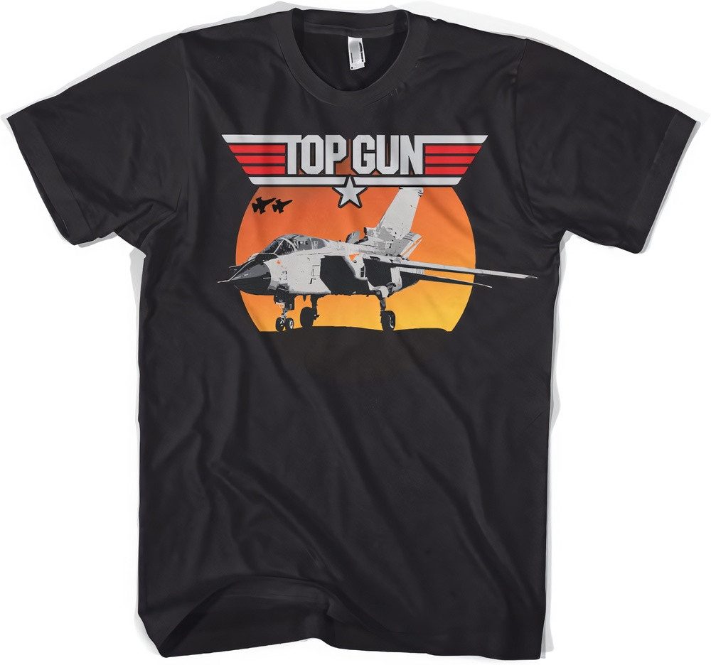 TOP GUN T-Shirt Sunset Fighter Big Tall T-Shirt