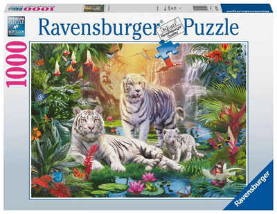 Ravensburger Puzzle Familie der Weißen Tiger 1000 Teile, 1000 Puzzleteile
