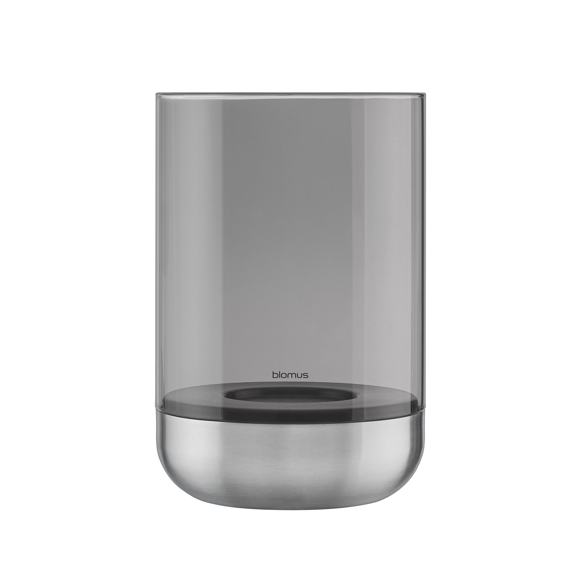 blomus Windlicht -CALMA- Kerzenhalter, Stimmungslicht: Design Edelstahloptik matt (1 St., 2er Set bei XS-Version), Glas/Edelstahl Kombination