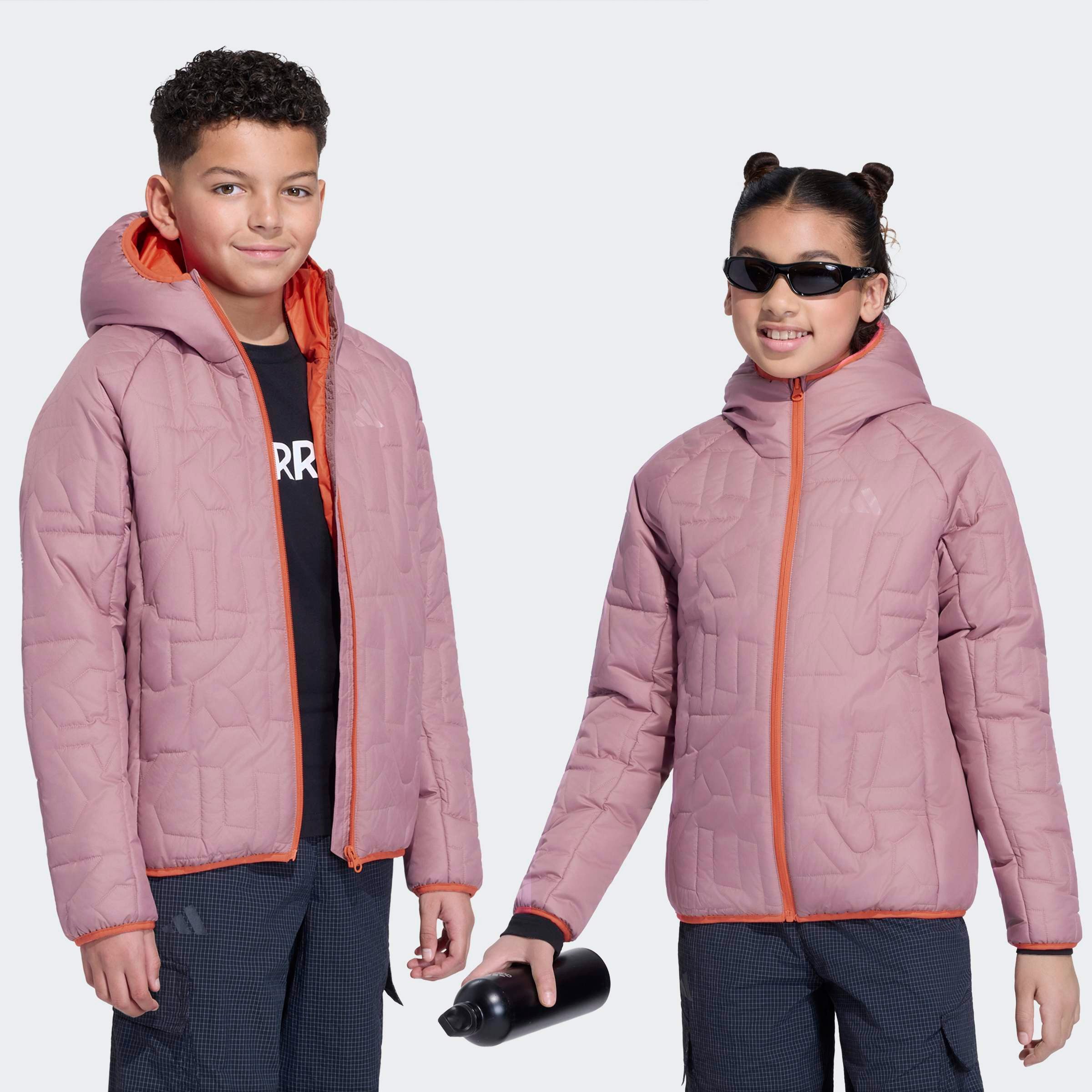 adidas TERREX Outdoorjacke KIDS XPERIOR CLIMAWARM GEFÜTTERTE für Kinder, mit durchgehendem Reißverschluss, aus Ripstop-Material