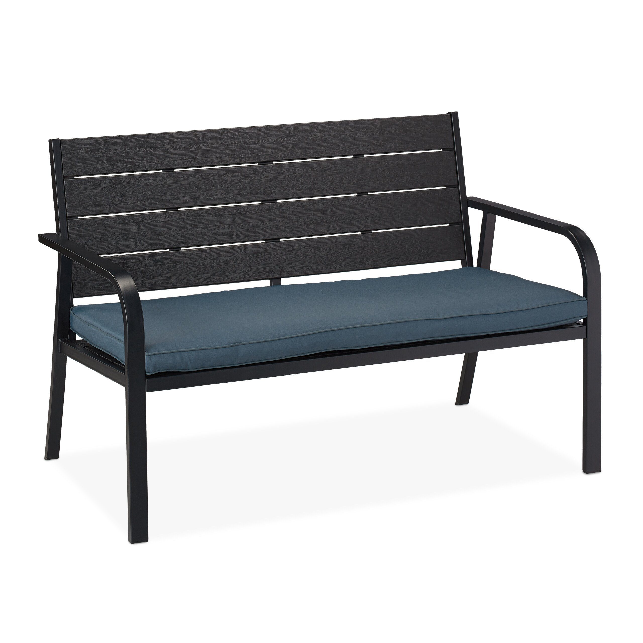 relaxdays Gartenbank mit Sitzauflage günstig online kaufen