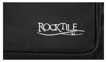 Rocktile Gitarrentasche 4/4 E-Basstasche - gepolstert mit Rucksackgarnitur Gigbag für E-Bass, Weiche Polsterung mit Fixierung für den Instrumentenhals