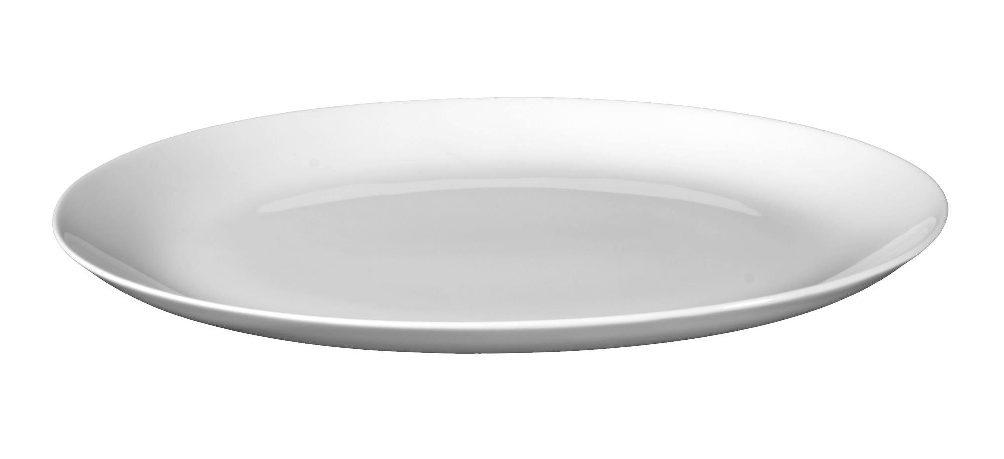 Seltmann Weiden Geschirr-Set Platte oval 28 cm Rondo weiss uni 7 von Seltmann Weiden, Porzellan