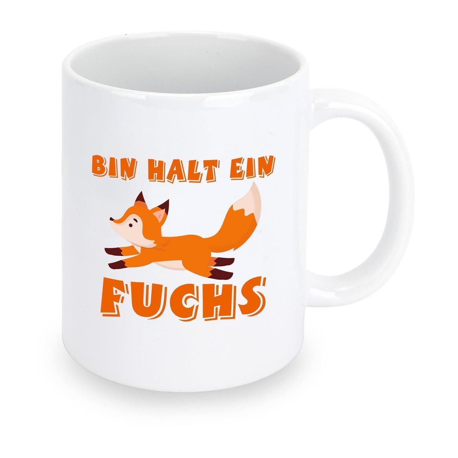 LuxusKollektion Tasse Tasse Fuchs "Bin halt ein Fuchs" Weiß, Keramik