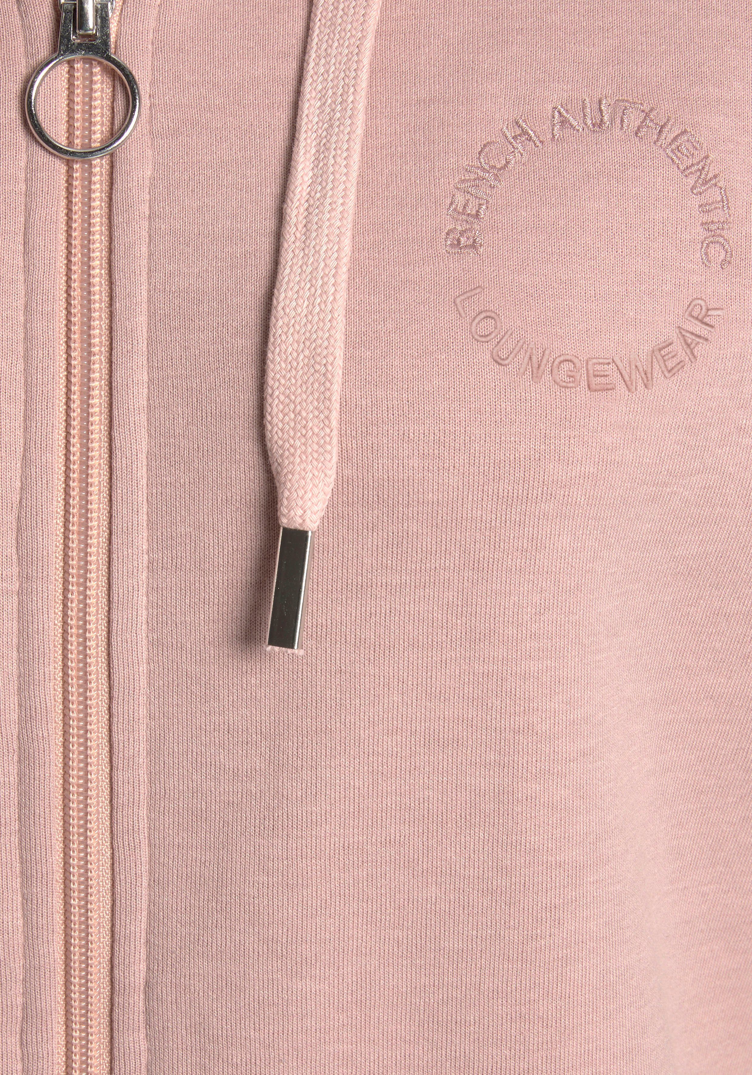 Bench. Loungewear Kapuzensweatjacke mit Logo und Kängurutasche, Loungewear