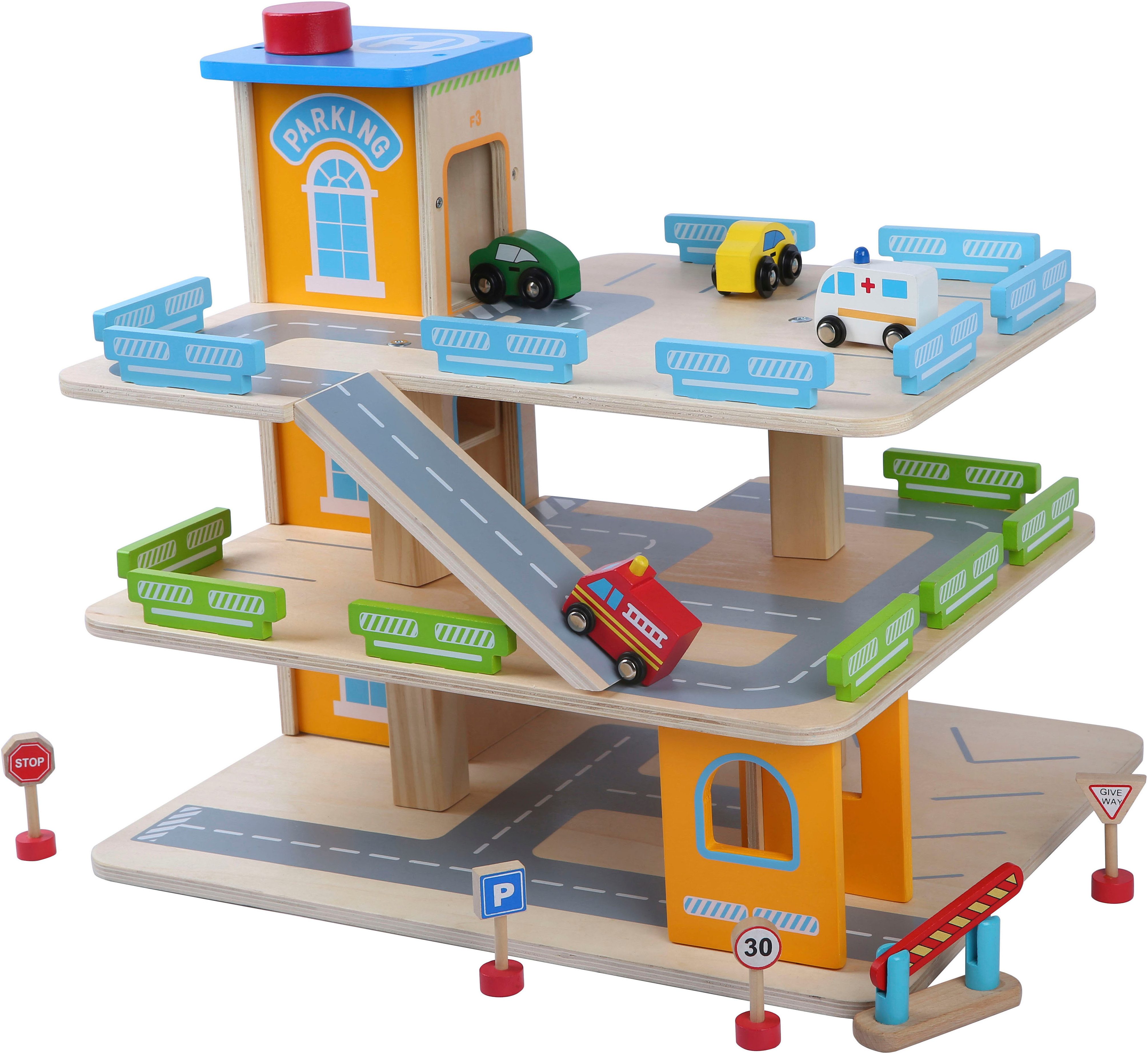 CHIC2000 Spiel-Parkgarage bunt, inklusive 4 Autos günstig online kaufen