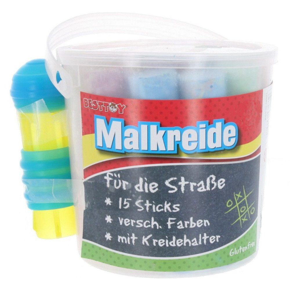 Malkreide Straßenmalkreide - 15 Sticks - bunt