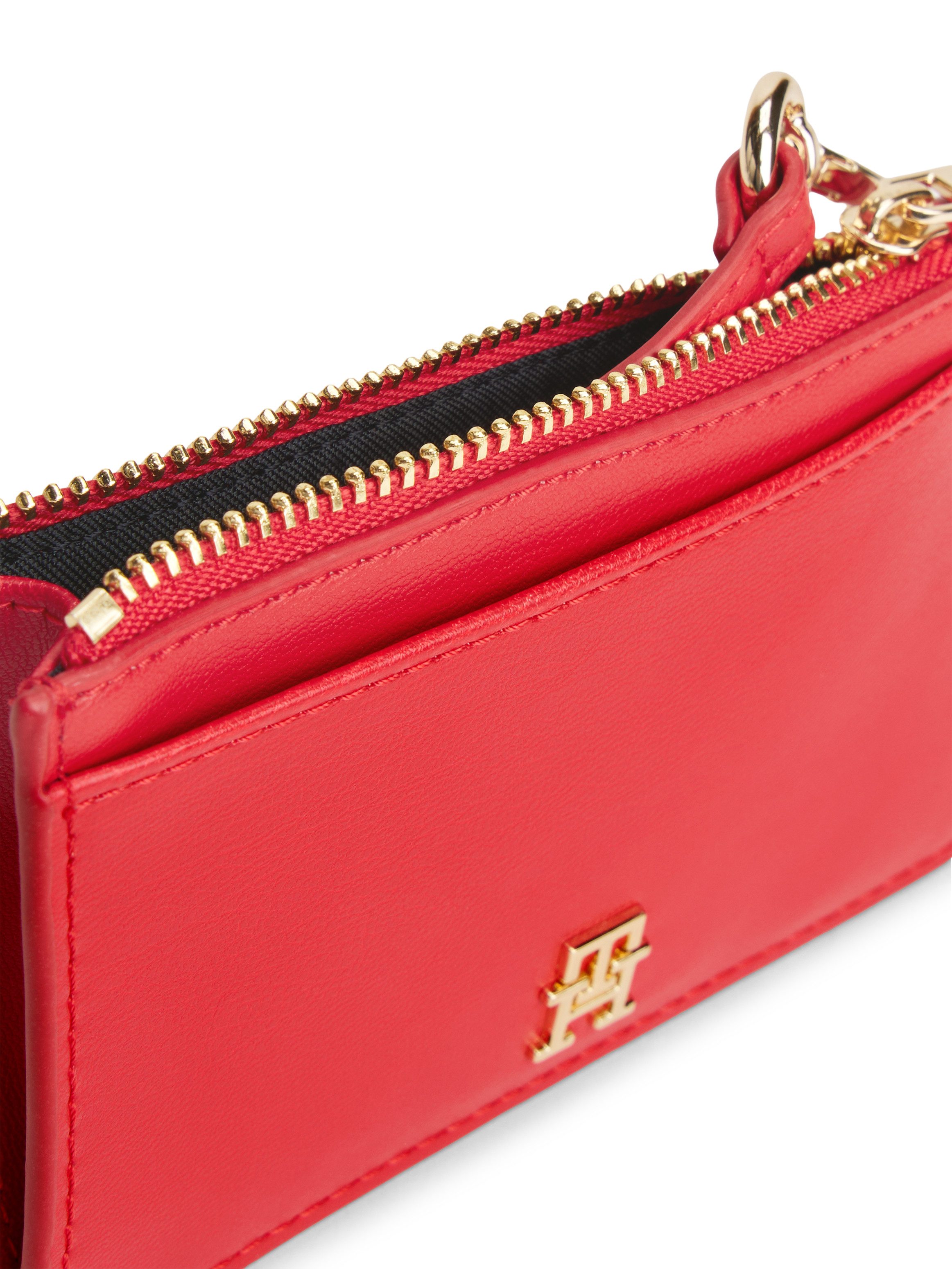 Tommy Hilfiger Kartenetui TH ICON LONG CC HOLDER, Geldbeutel, Portemonnaie mit goldfarbenem TH-Schmuckelement