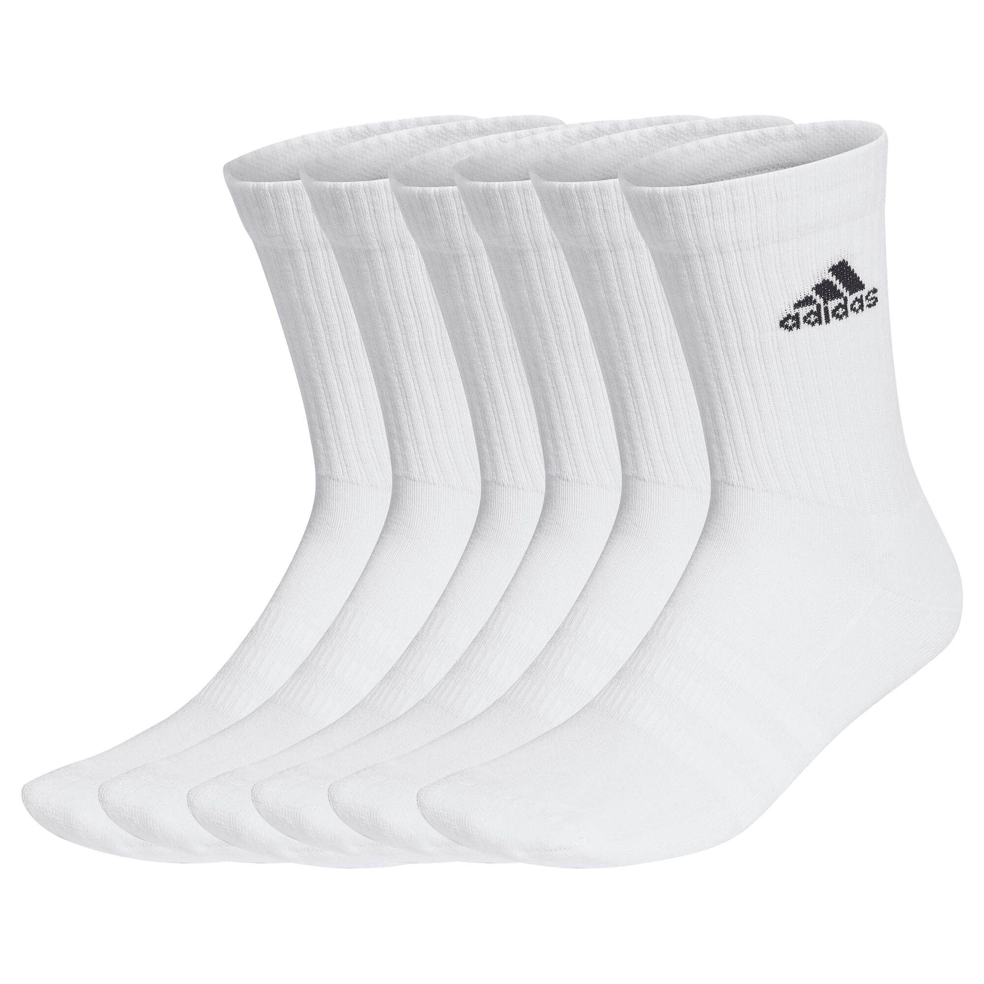 adidas Sportswear Kurzsocken Unisex Socken, 3er Pack - Cushioned Crew, Logo Weiß