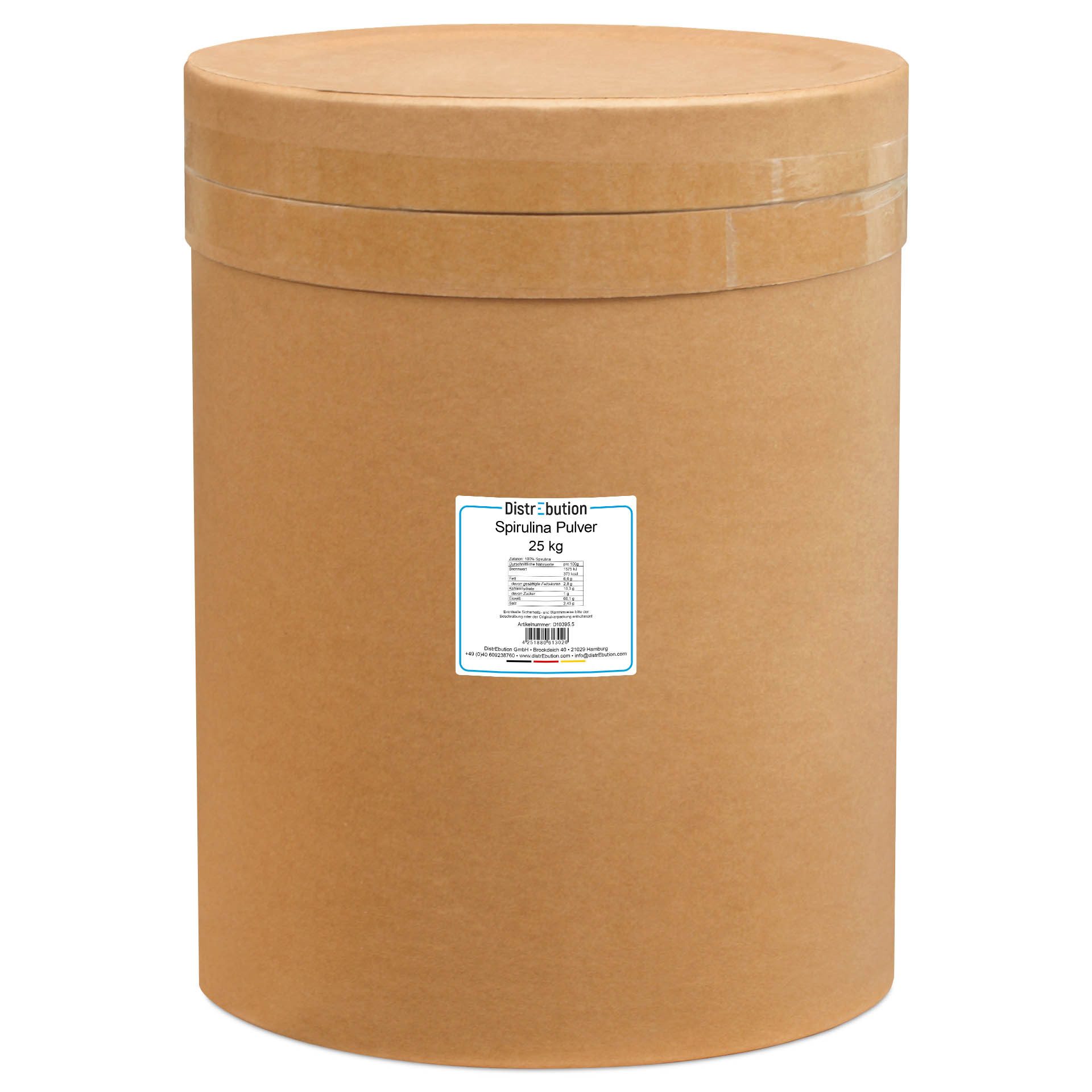 DistrEbution Spirulina Pulver 100g-25kg Superfood Algen Pulver, 25000 g, Natürliches & Veganes Lebensmittel
