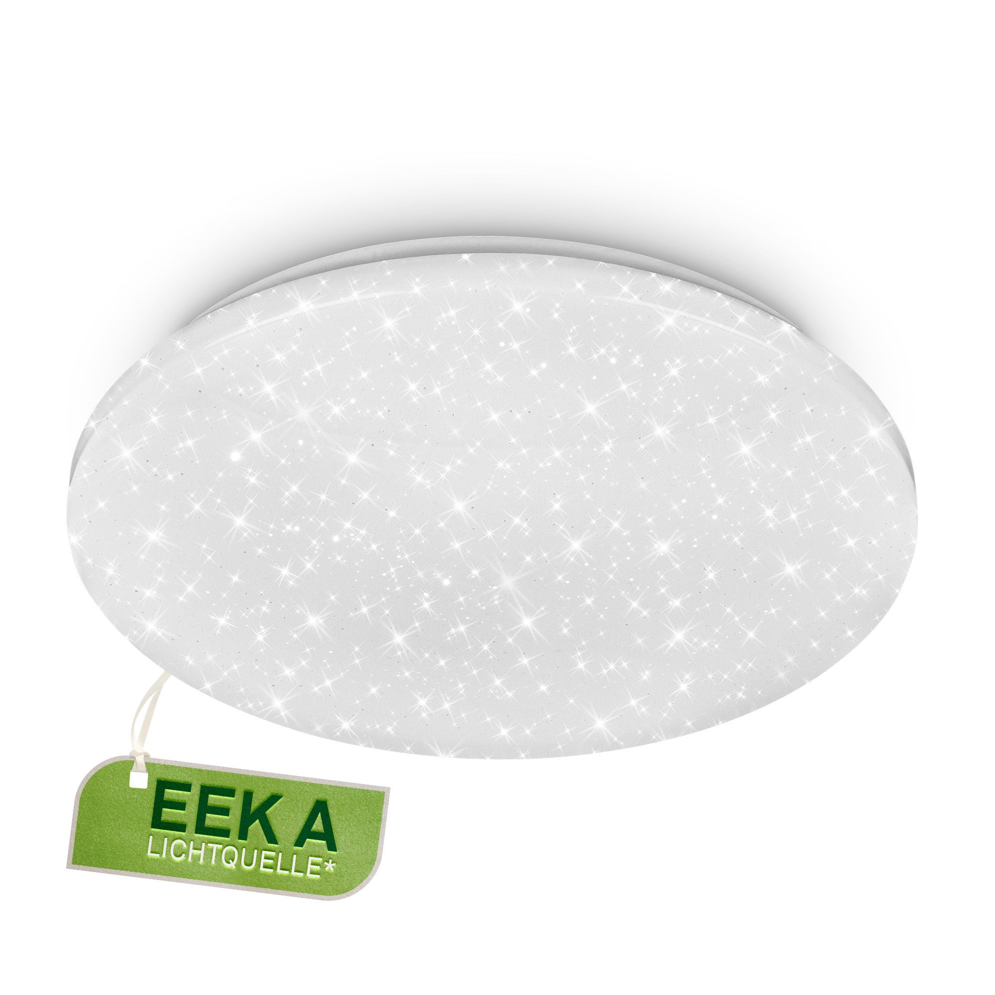 B.K.Licht Deckenleuchte LED Deckenlampe Neutralweiß Sternenhimmel 12W 28cm, Energieeffizienz A, LED fest integriert, Sternenhimmel neutralweiß