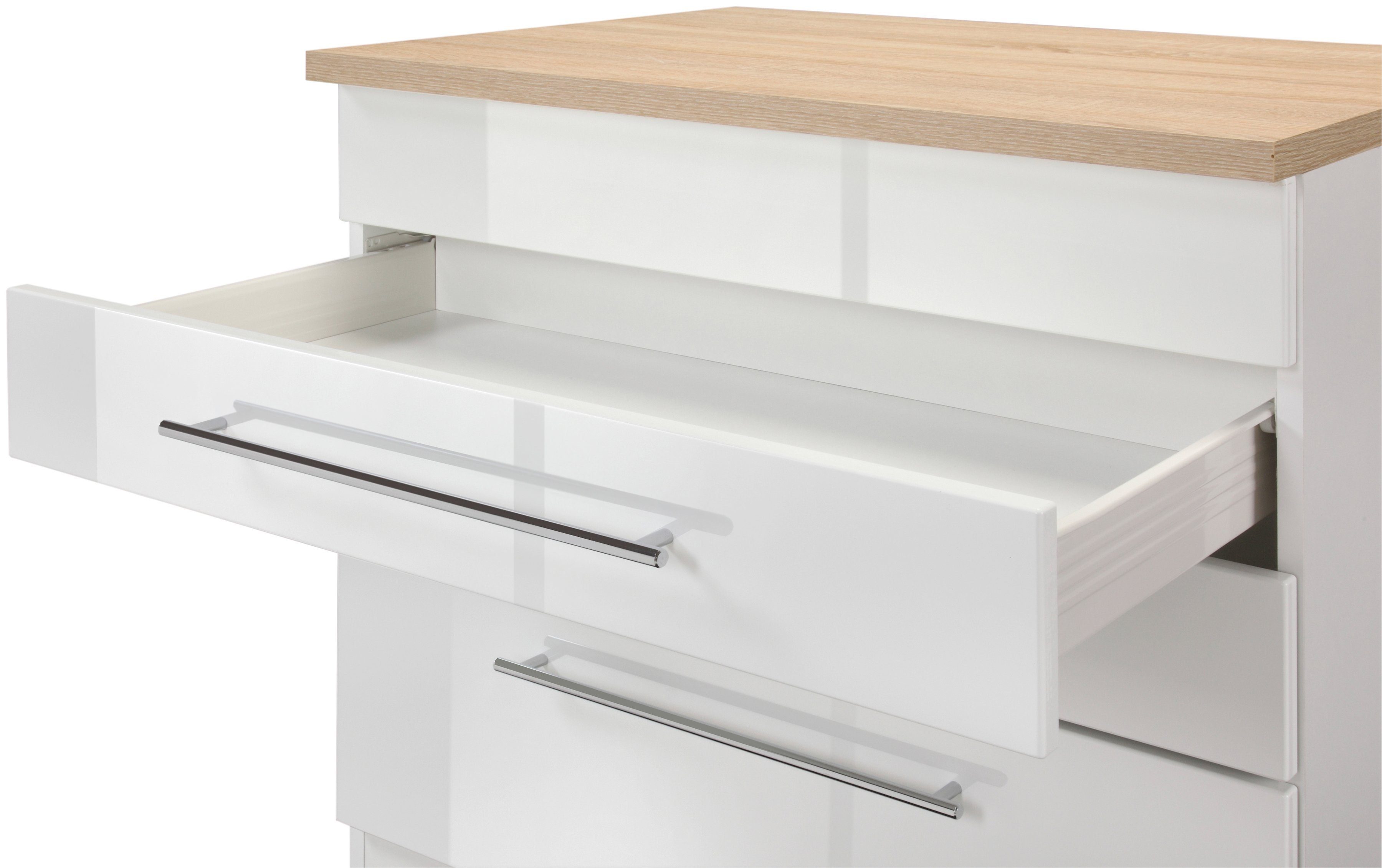 KOCHSTATION Küchenzeile KS-Wien, Breite 440 cm, wahlweise mit E-Geräten und Induktion – Bild 5 von 5