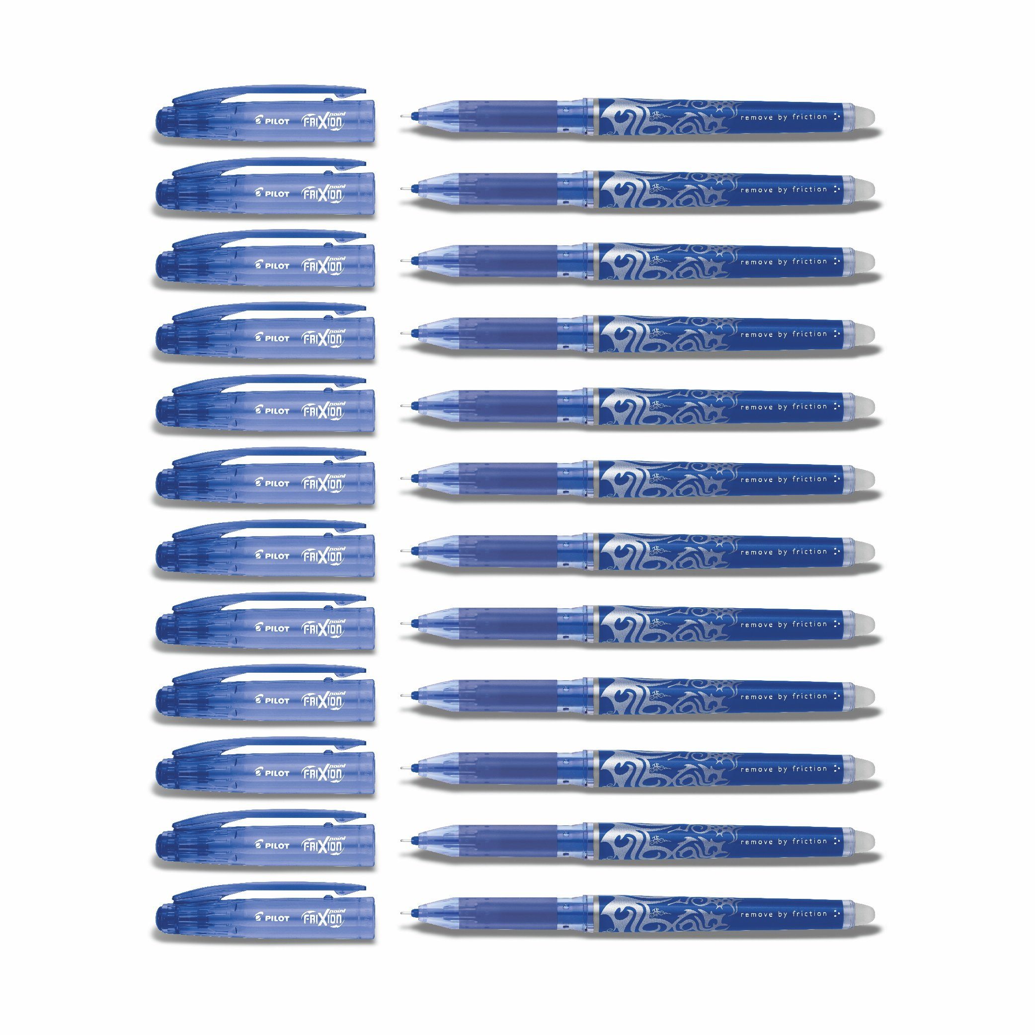 PILOT Tintenroller Frixion Point 0.5 - 12er-Set, (12-tlg) Blau