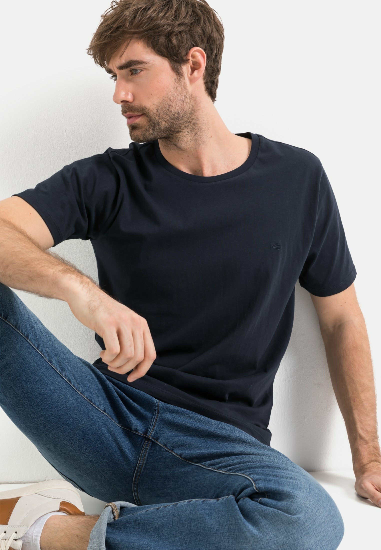 camel active T-Shirt aus reiner Baumwolle Kurzarm – Bild 4 von 5