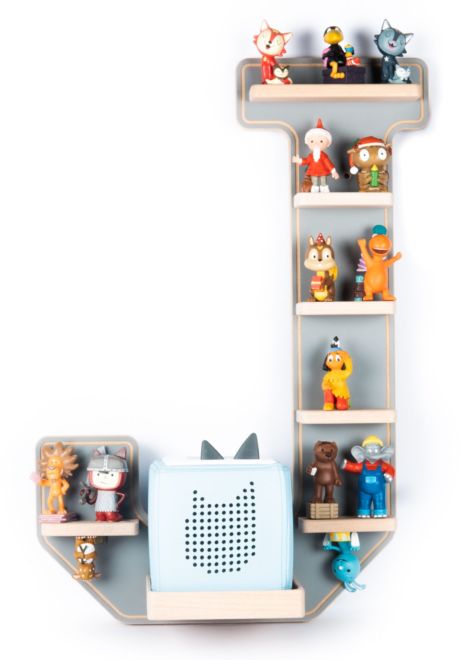 Boarti Wandregal Holz Regal Buchstabe J für Toniebox Tonies Figuren günstig online kaufen