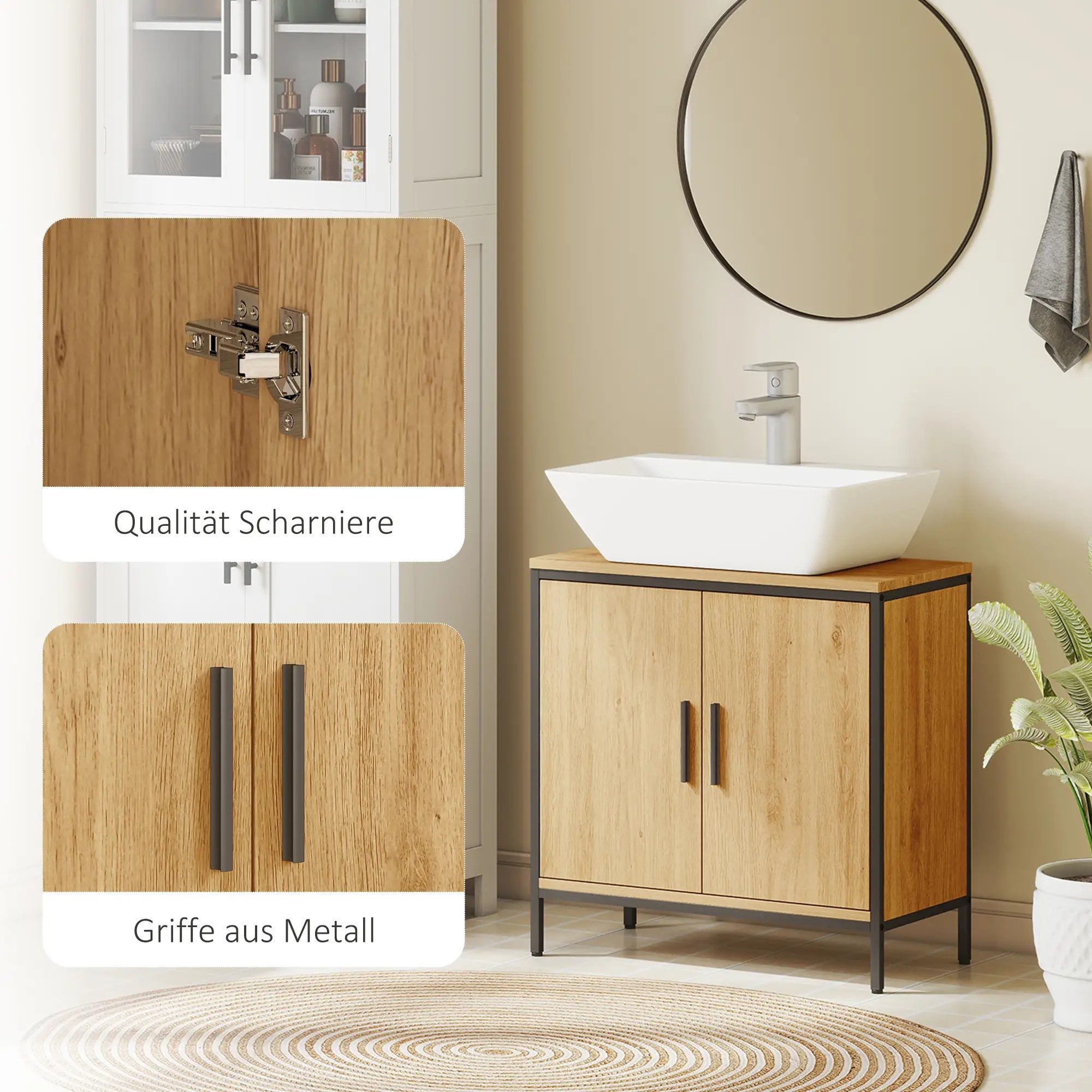 BlingBin Waschbeckenunterschrank Unterschrank mit 2 Türen, günstig online kaufen