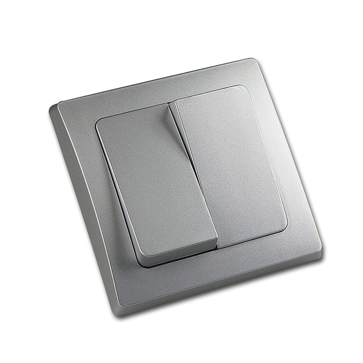 ChiliTec DELPHI 2-fach Serien-Schalter 250V~/ 10A UP silber Unterputzschalter
