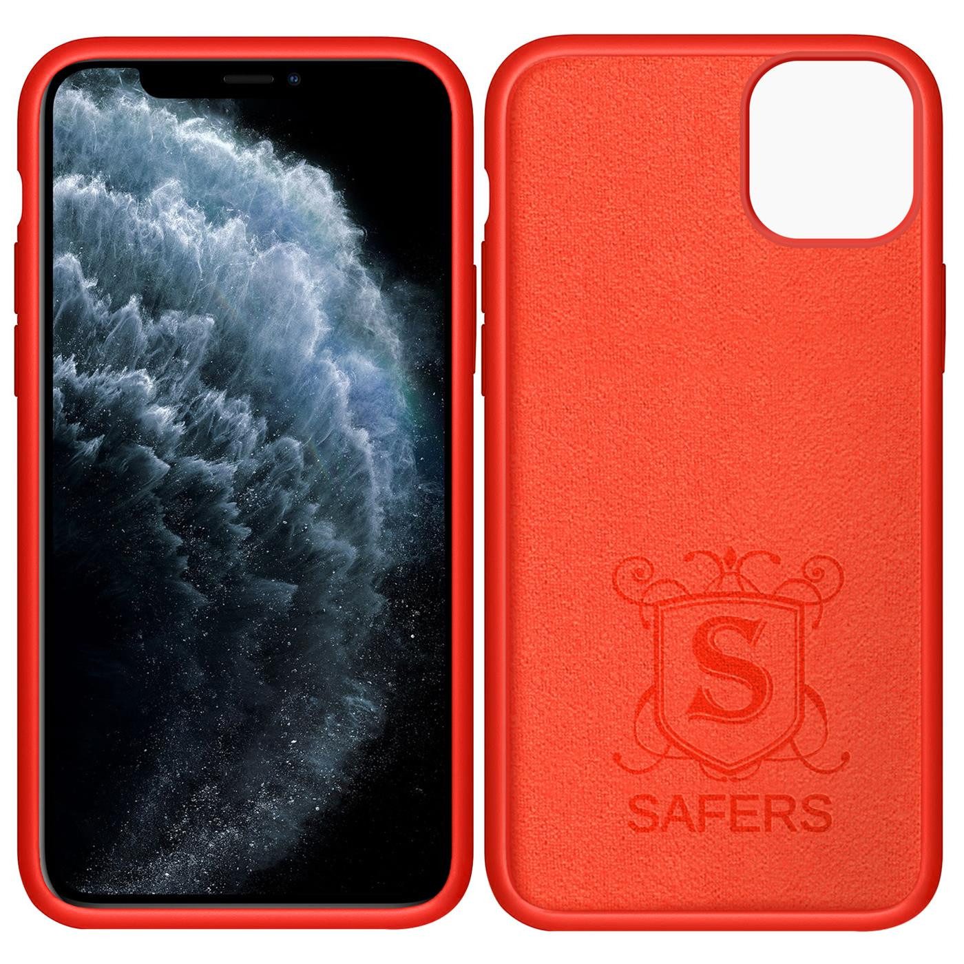 CoolGadget Handyhülle Silikon Case für das iPhone 11 Pro Slim TPU Cover 5,8 Zoll, Weiche Schutz Hülle mit Innen Fleece aus Stoff Handy Tasche