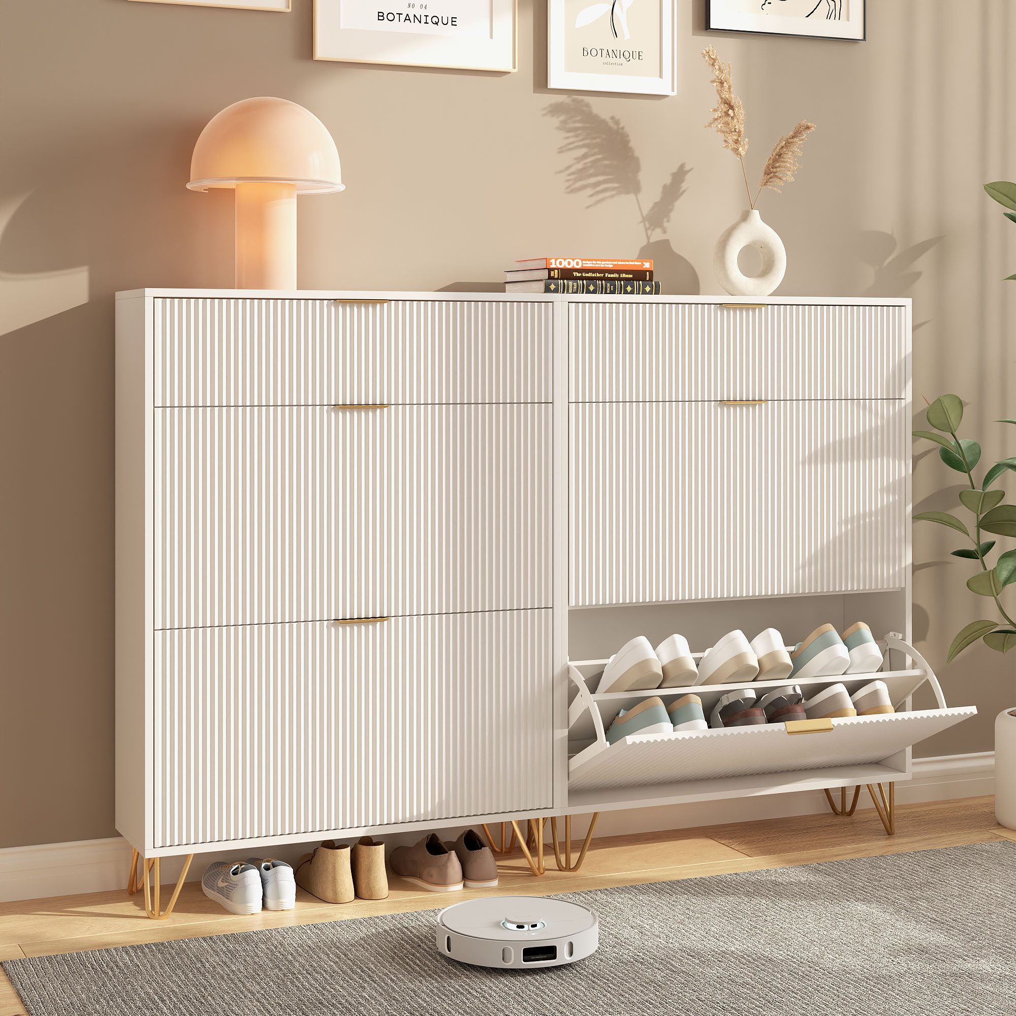 PXloue Schuhschrank mit 2 Klappen Schuhregal Schukipper( mit Kippsicherung) günstig online kaufen