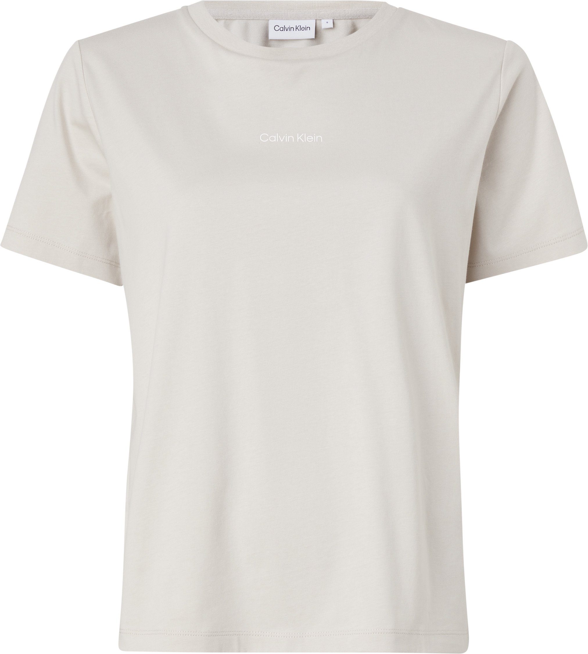 reiner LOGO Gray MICRO Silver T-SHIRT aus Calvin Klein Baumwolle T-Shirt