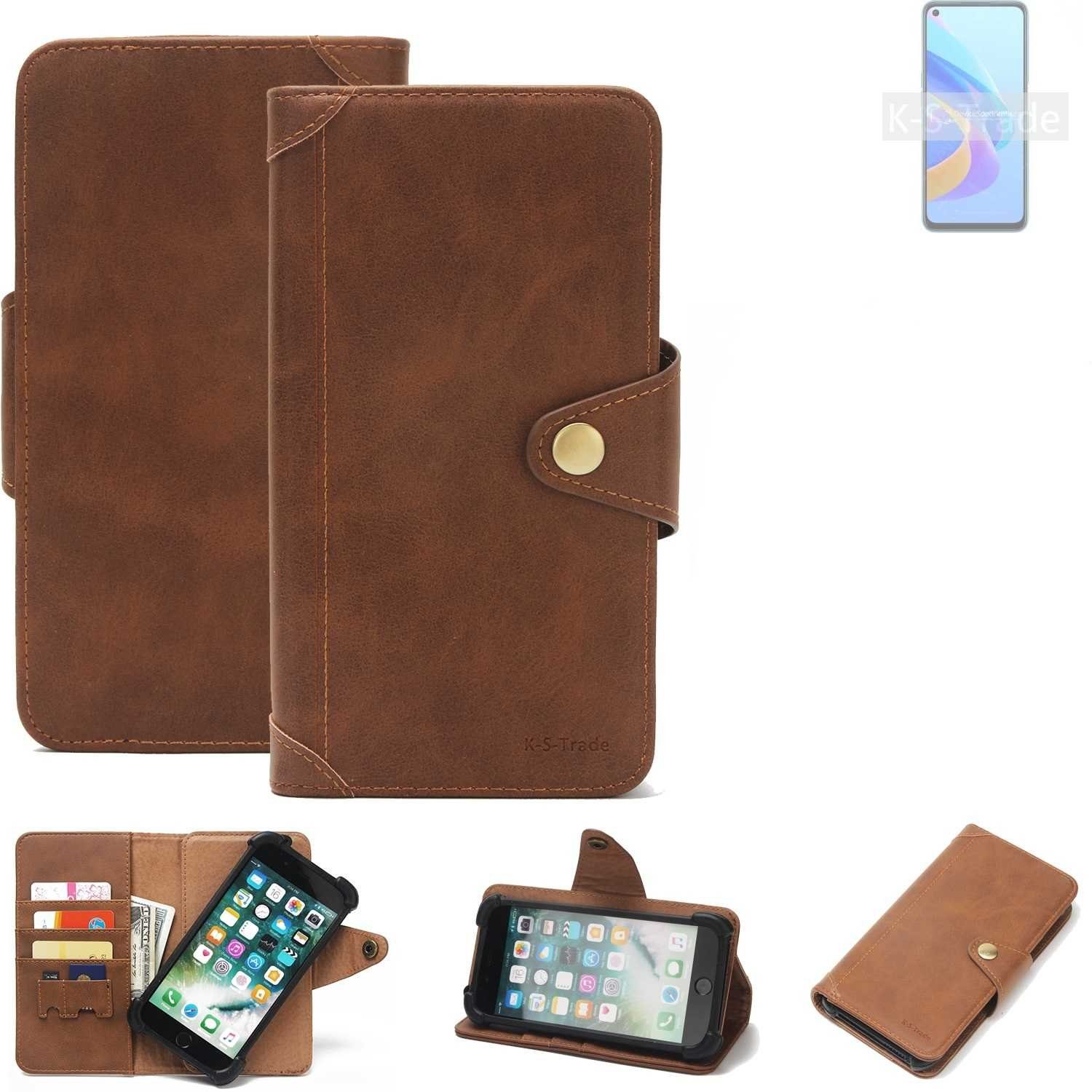 K-S-Trade Handyhülle für Oppo A76, Handyhülle Schutz Hülle Walletcase Bookstyle Tasche Case