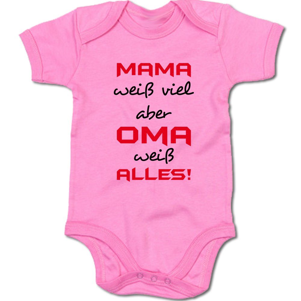 Kurzarmbody Mama weiß viel, aber Oma weiß alles!