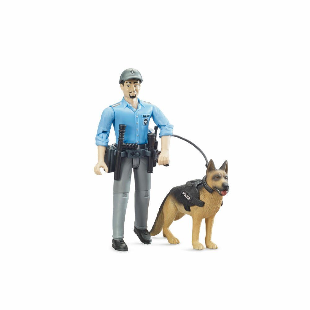 Bruder® Spielfigur bworld Polizist mit Hund günstig online kaufen
