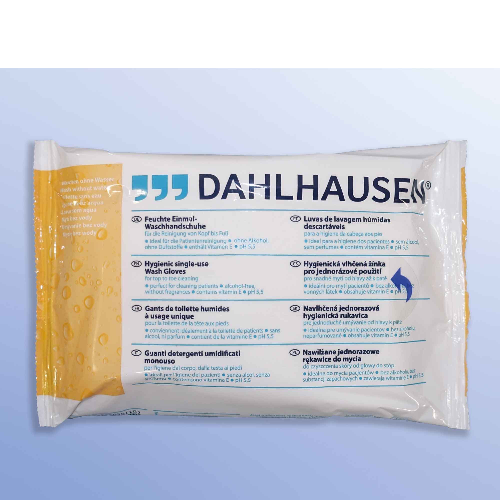 Einmal-Waschhandschuh Dahlhausen Waschhandschuh Waschen ohne Wasser 8Stk