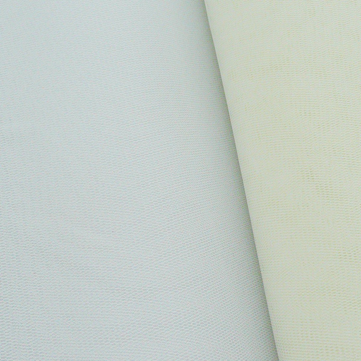 Stoff Kreativstoff Tüll Polyester creme 1,4m Breite