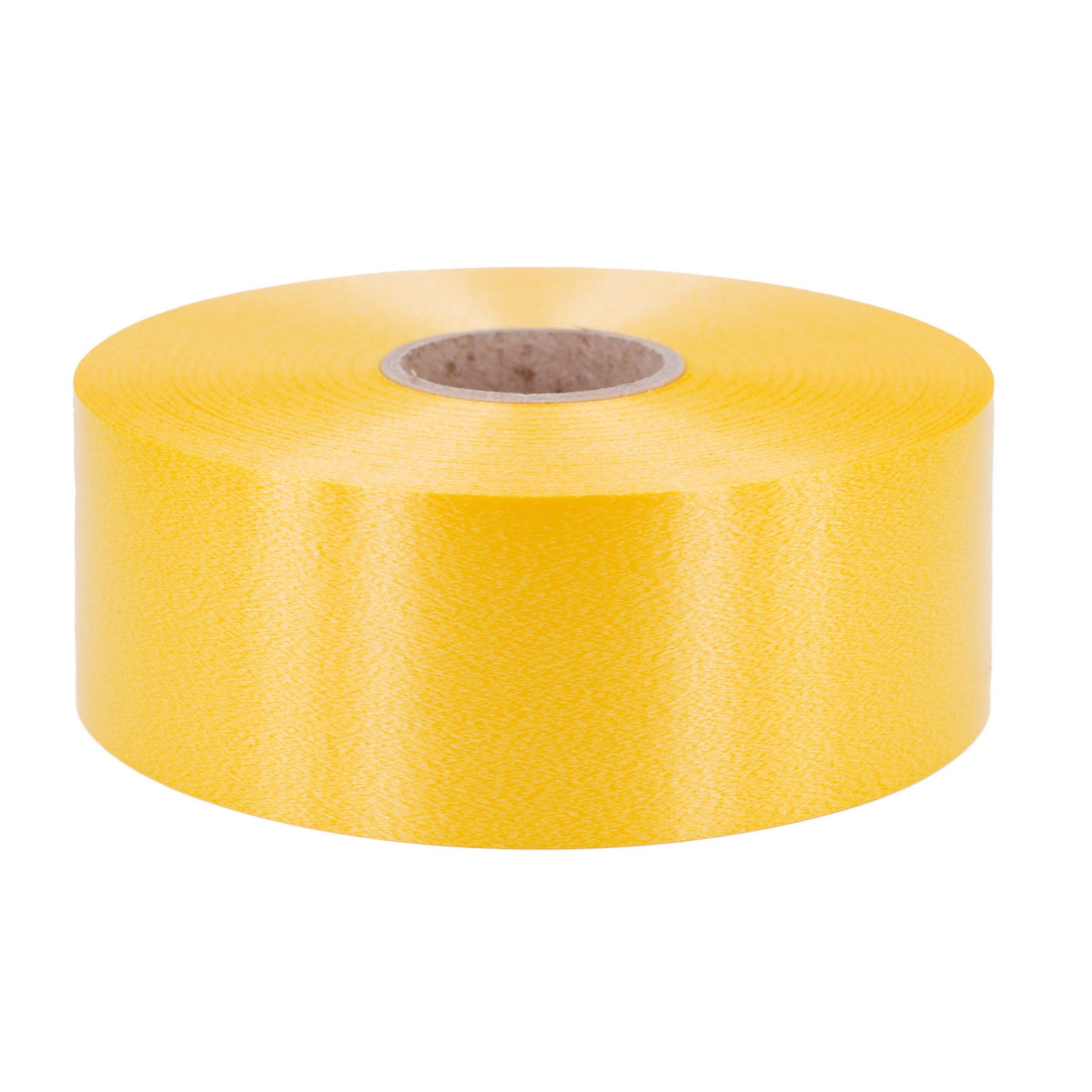 Star Geschenkband, Geschenkband Ringelband 50mm x 100m Rolle Gelb