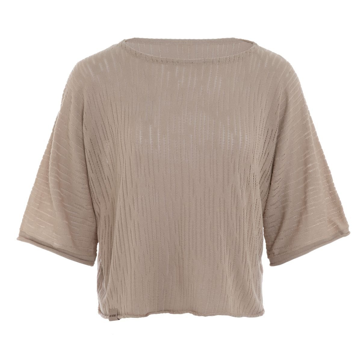 Knit Factory Strickpullover Jose Strickpullover Leinen 36/42 Gestreift (Set, 1-tlg., Spar-Set) damen pullover strickpullover lang oversize sale Strick Winter herbst