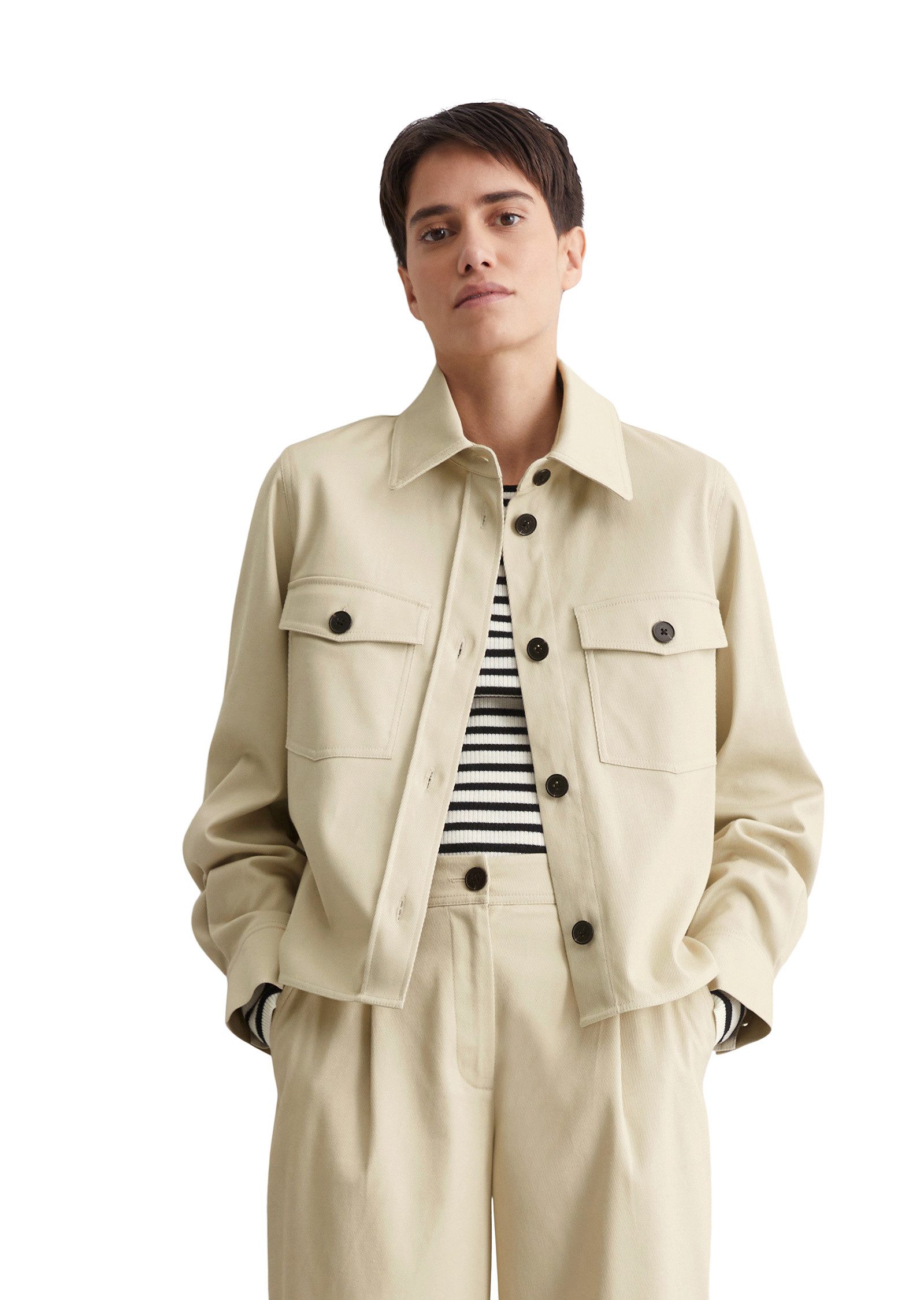Kurzjacke aus Organic-Cotton-Lyocell-Mix