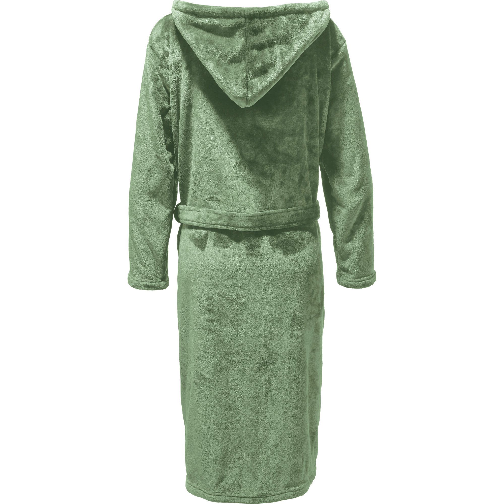 REDBEST Bademantel Unisex-Bademantel "Perris" mit Kapuze, Rückenlänge cm: 116/lang (ab 111 cm):, Fleece, mit Kapuze/mit Aufsatztasche:, default, Fleece Uni – Bild 2 von 3