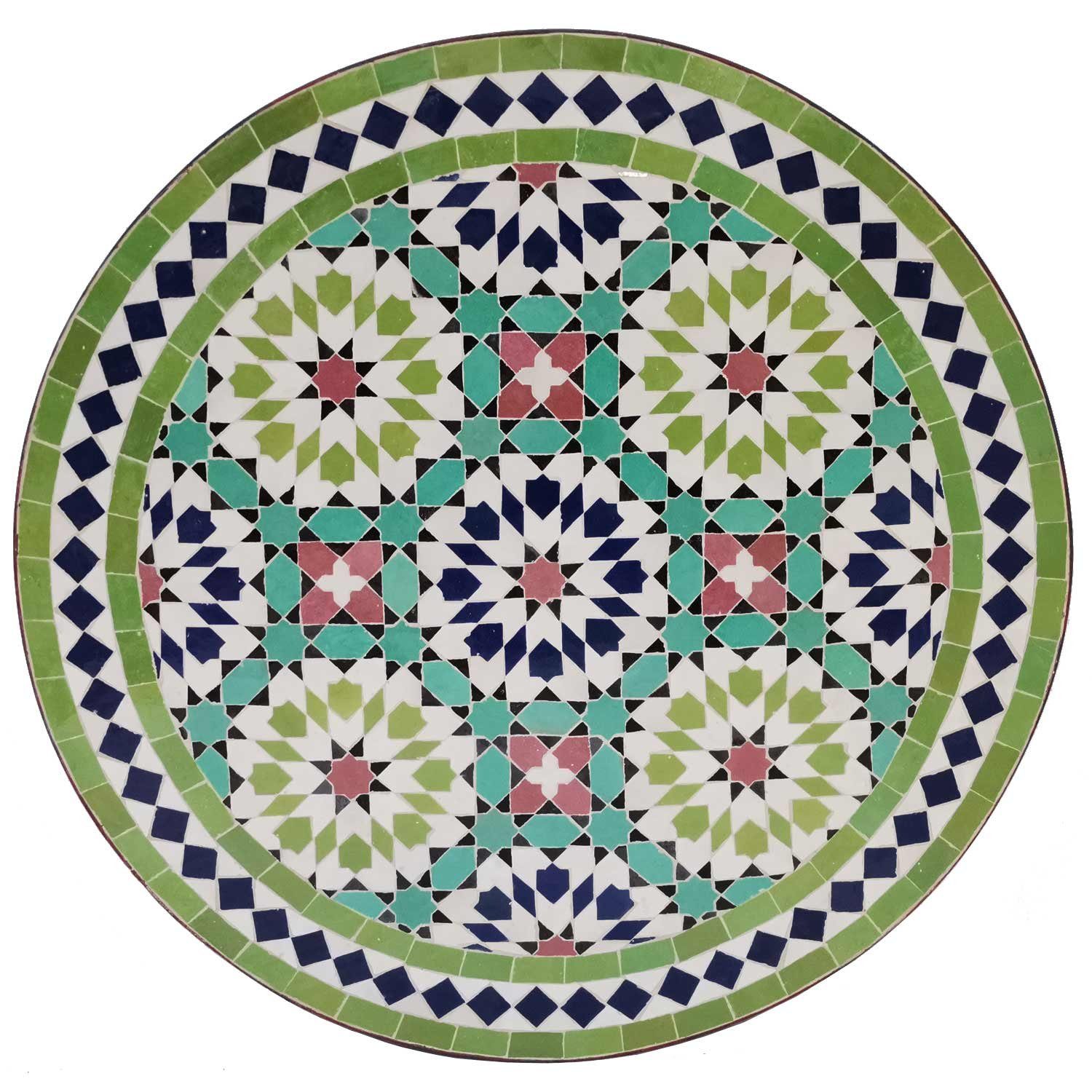 Casa Moro Gartentisch Mosaiktisch D60 Ankabut Grün rund Mosaik ...