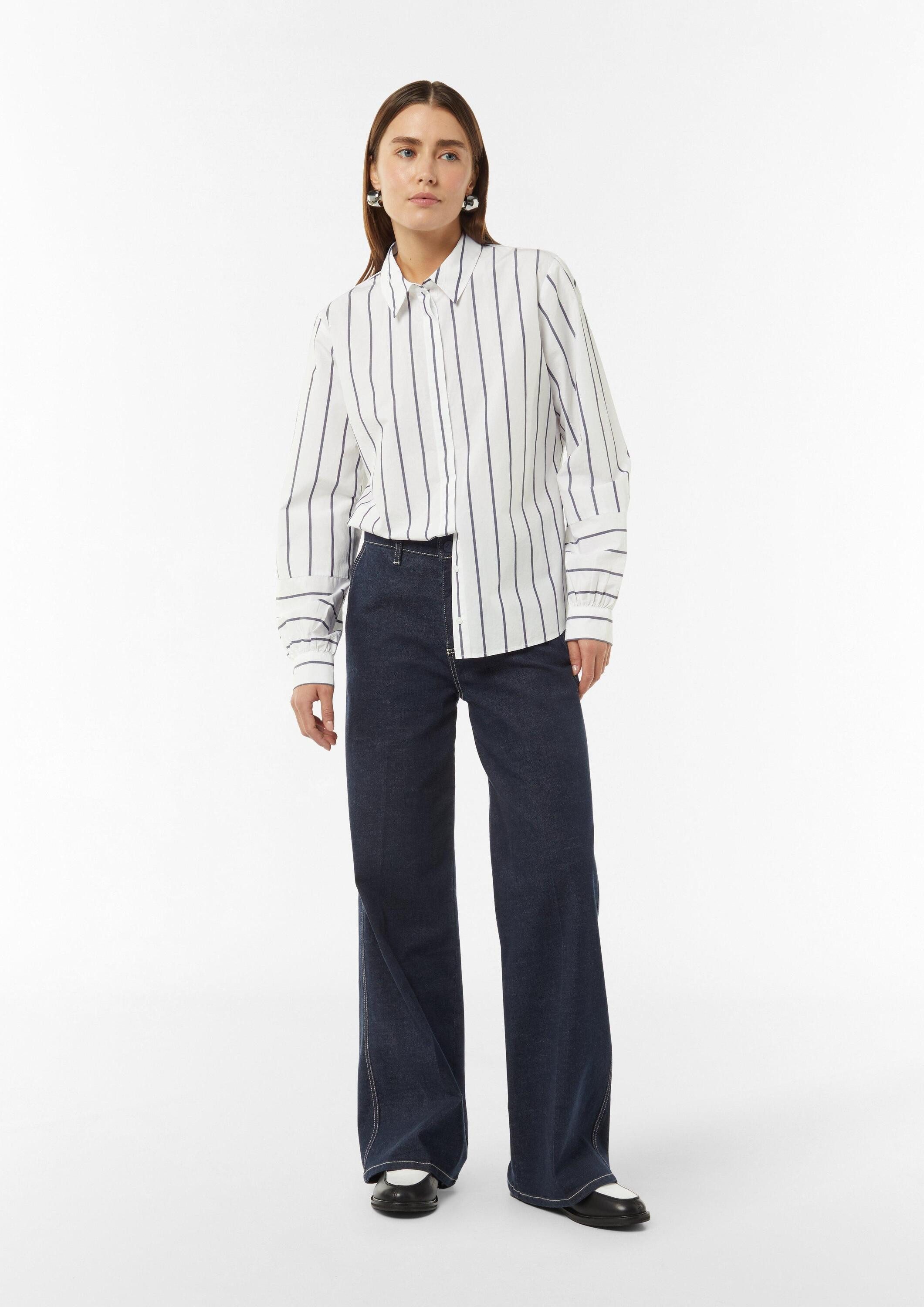 comma Langarmbluse Bluse Bluse mit Nahtdetail am Ärmel