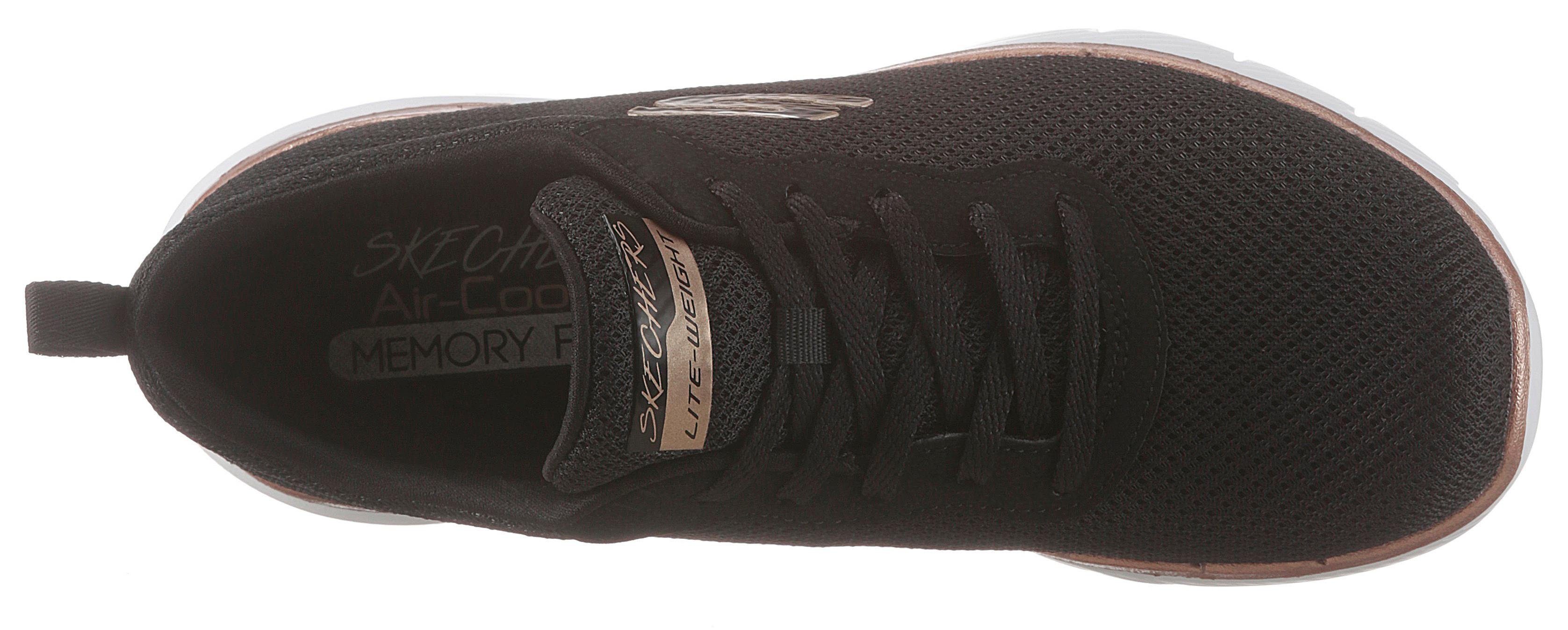 Skechers Flex Appeal 3.0 - mit schwarz-rosa Ausstattung Foam Sneaker First Insight Memory