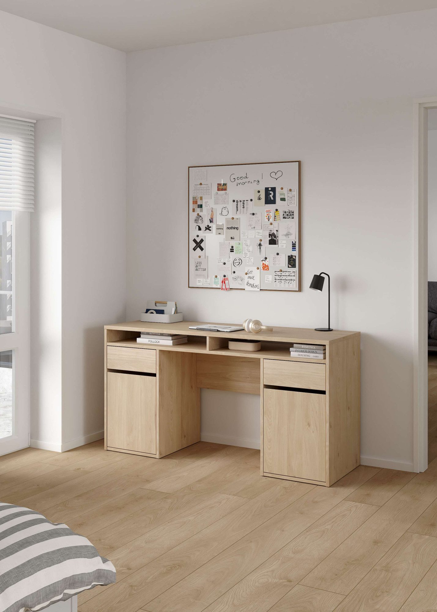 Home affaire Schreibtisch Function Plus, Kompaktes, platzsparendes Format und funktionales, modernes Design