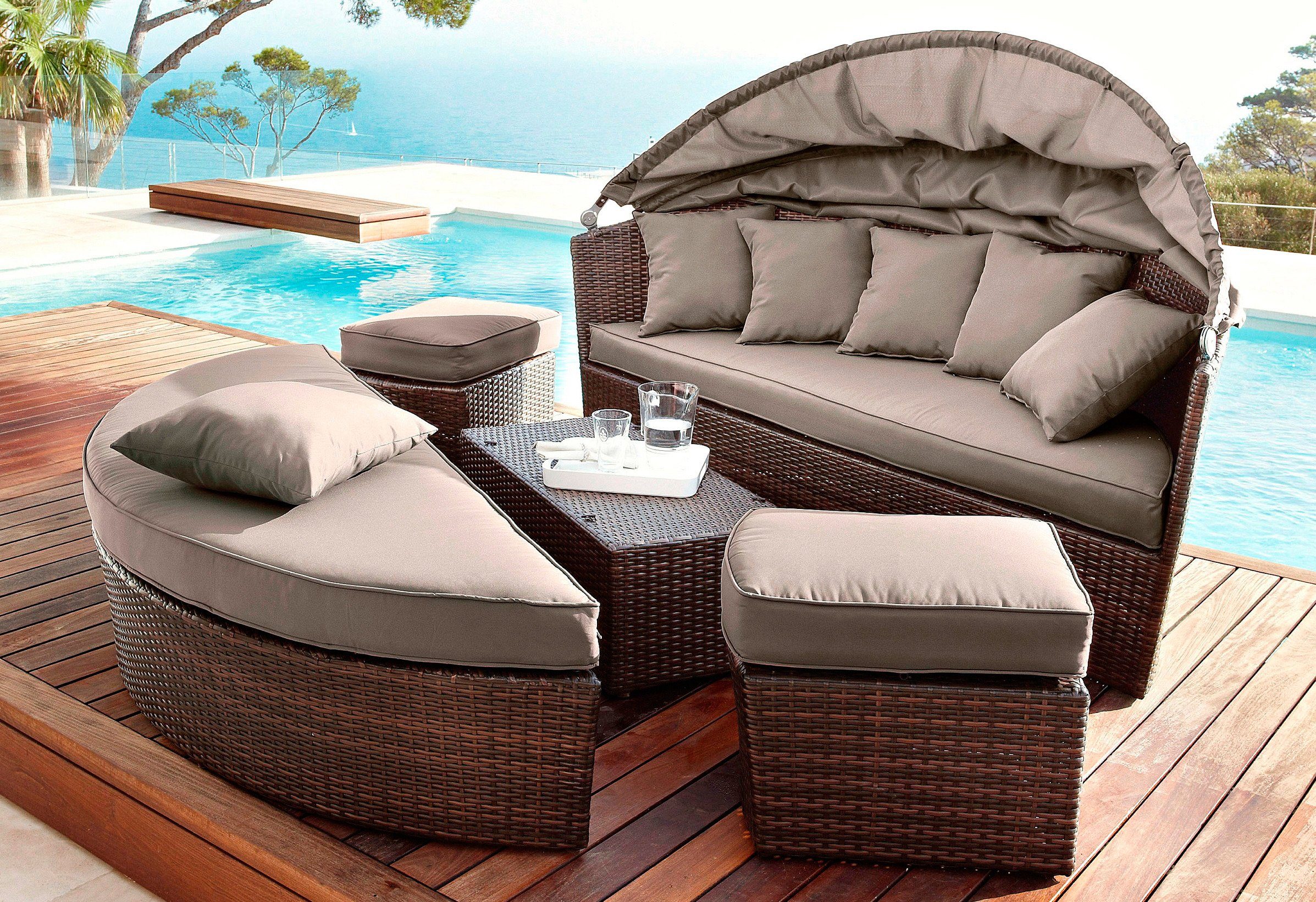 Loungebett, Schutzplane 177x162x83 für (L/B/H) Multi MERXX Lounge, cm