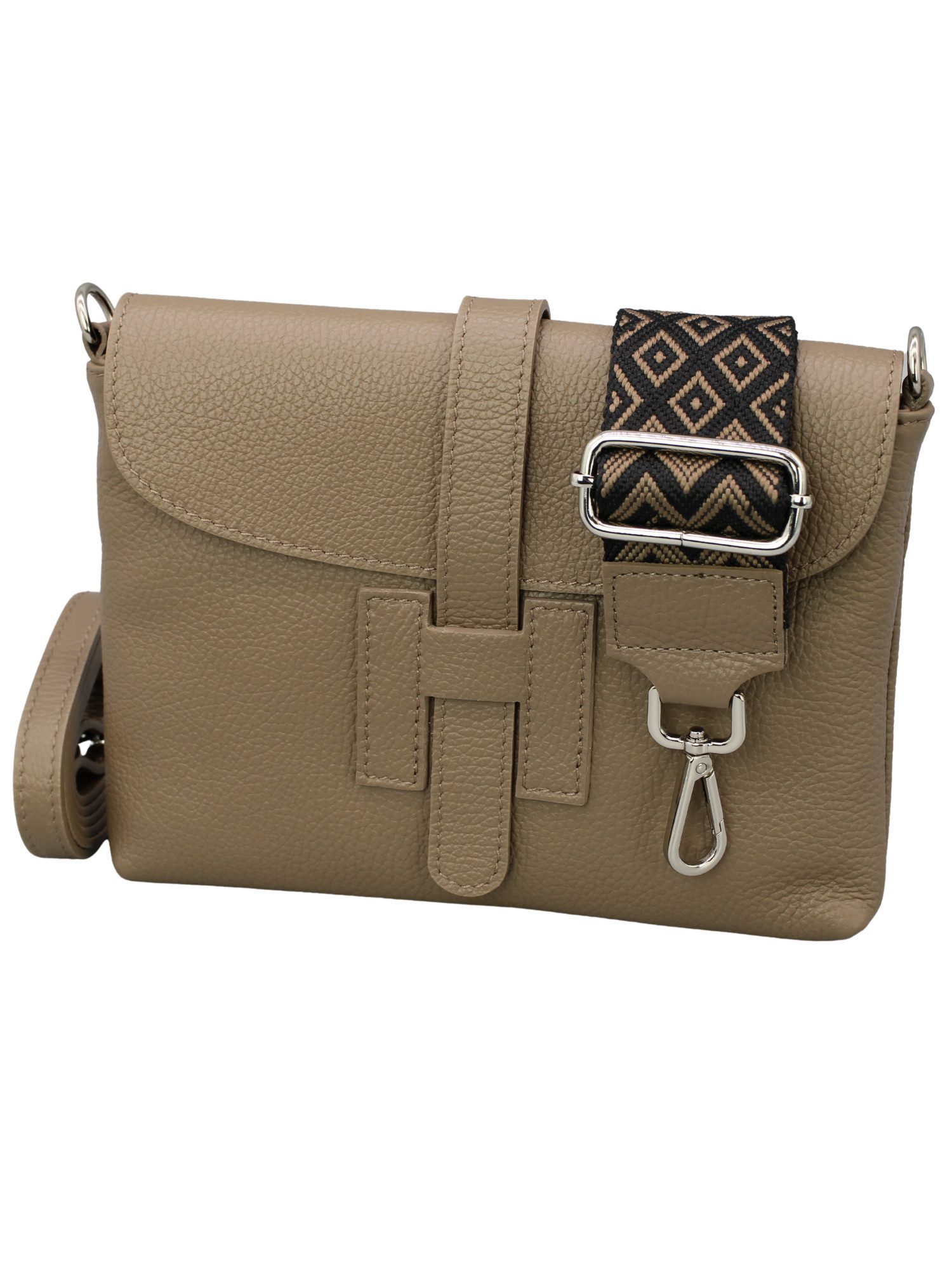 Adel Bags Schultertasche Helen Umhängetasche aus echtem Leder mit 2 verstellbaren Riemen