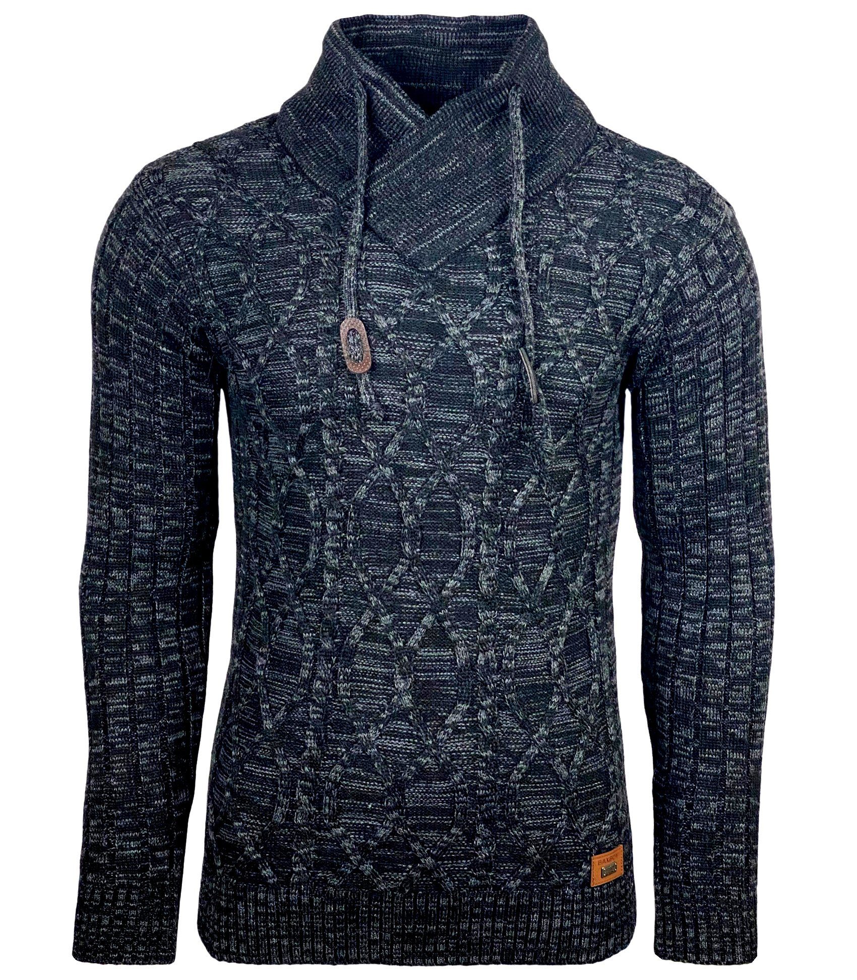Baxboy Strickpullover Baxboy Herren Meliert Pullover günstig online kaufen