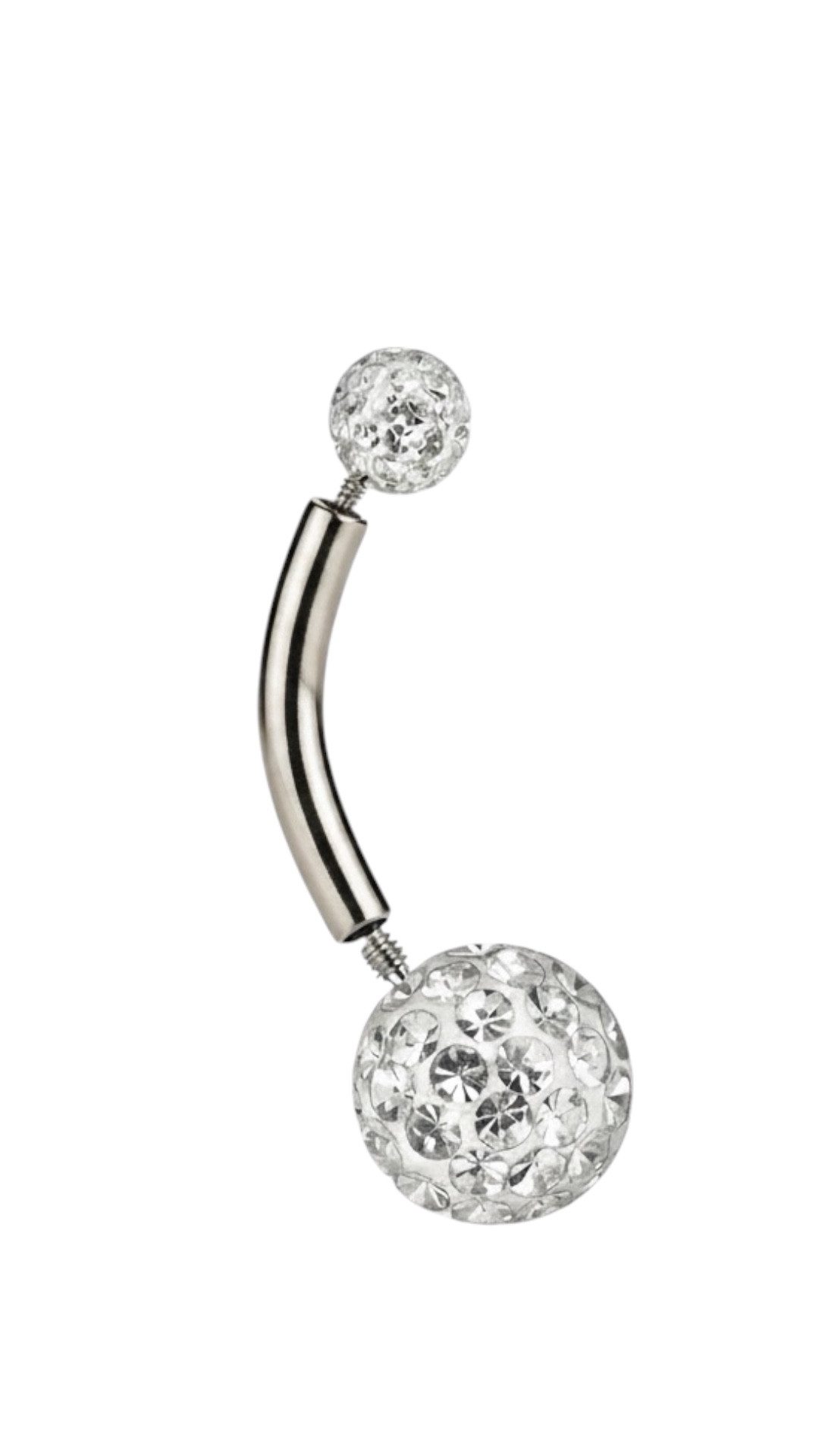 Bauchnabelpiercing Karisma Titan G23 Bauchnabelpiercing Banana mit Kristall Elements